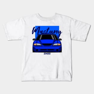 Front Blue MK4 Stang Muscle Kids T-Shirt